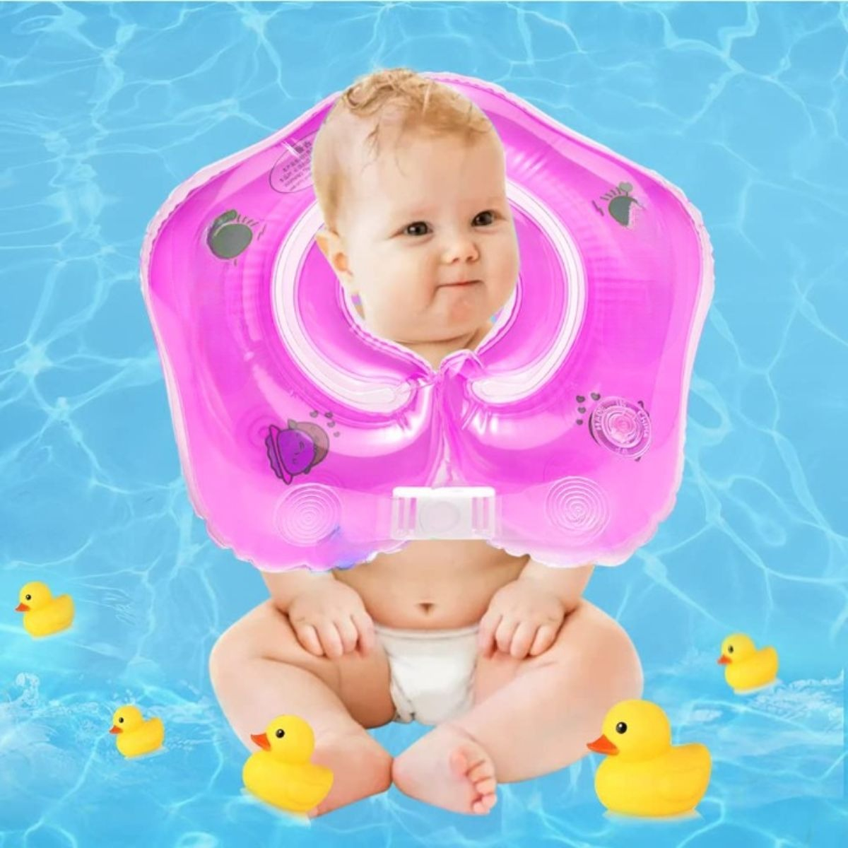 SET 2 FLOTADOR INFLABLE NATACION PARA CUELLO BEBE NIÑOS LAU - 8