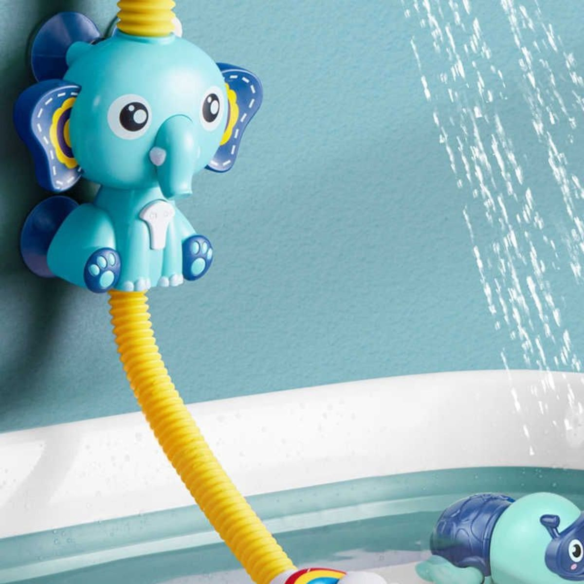 JUGUETE PARA BAÑO FORMA ELEFANTE HORA DE BAÑO DUCHA BEBE LAU - 8