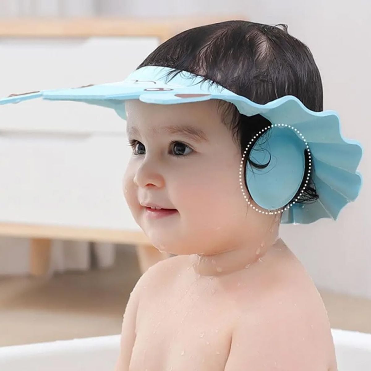 SET 4 VISERA GORRO DUCHA PROTECTOR AJUSTABLE NIÑOS LAU - 4