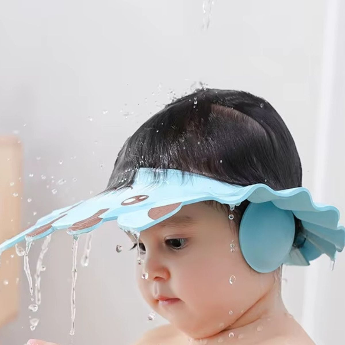 SET 4 VISERA GORRO DUCHA PROTECTOR AJUSTABLE NIÑOS LAU - 10