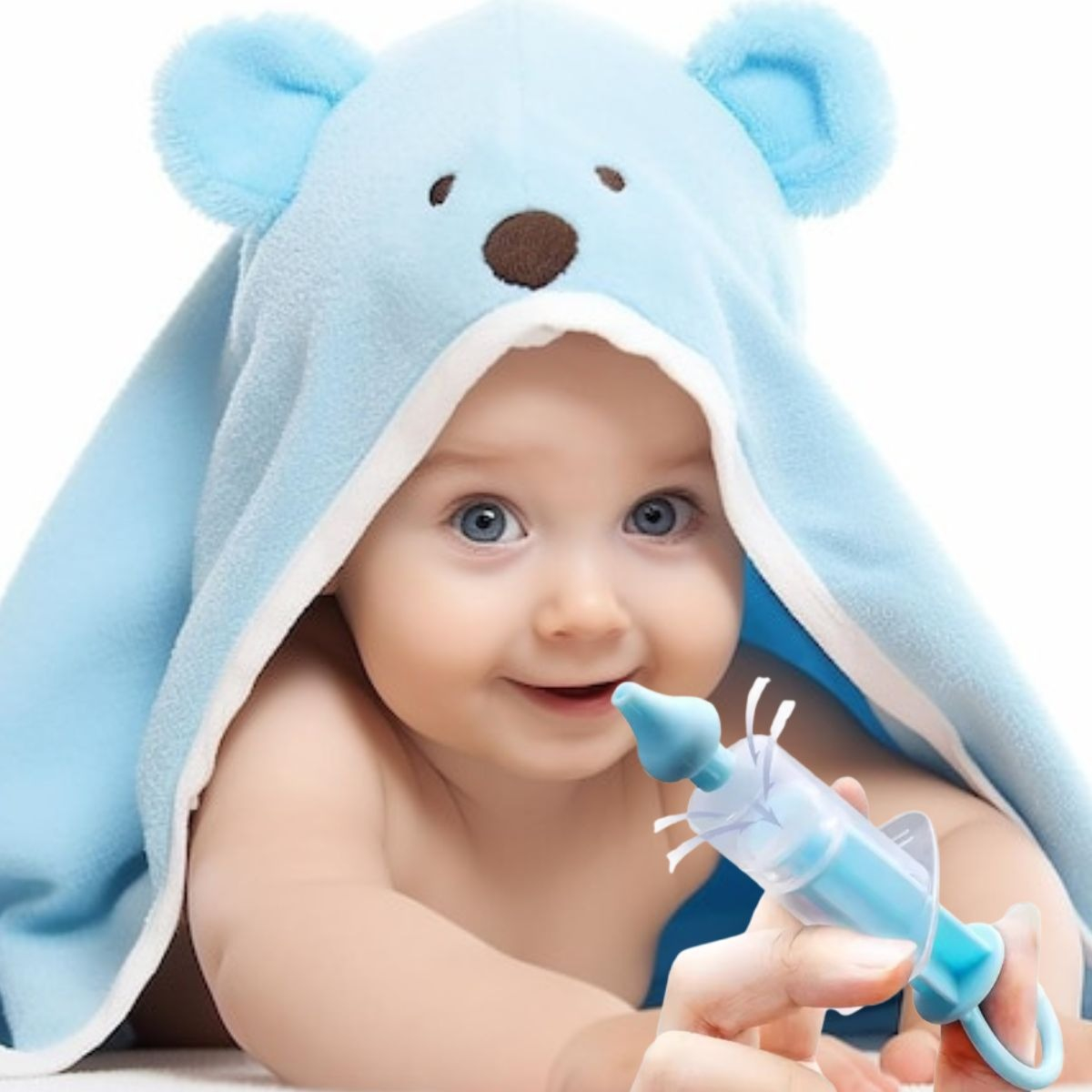 SET 7 ASPIRADOR NASAL REUTILIZABLE PORTATIL BEBE LAU - 7