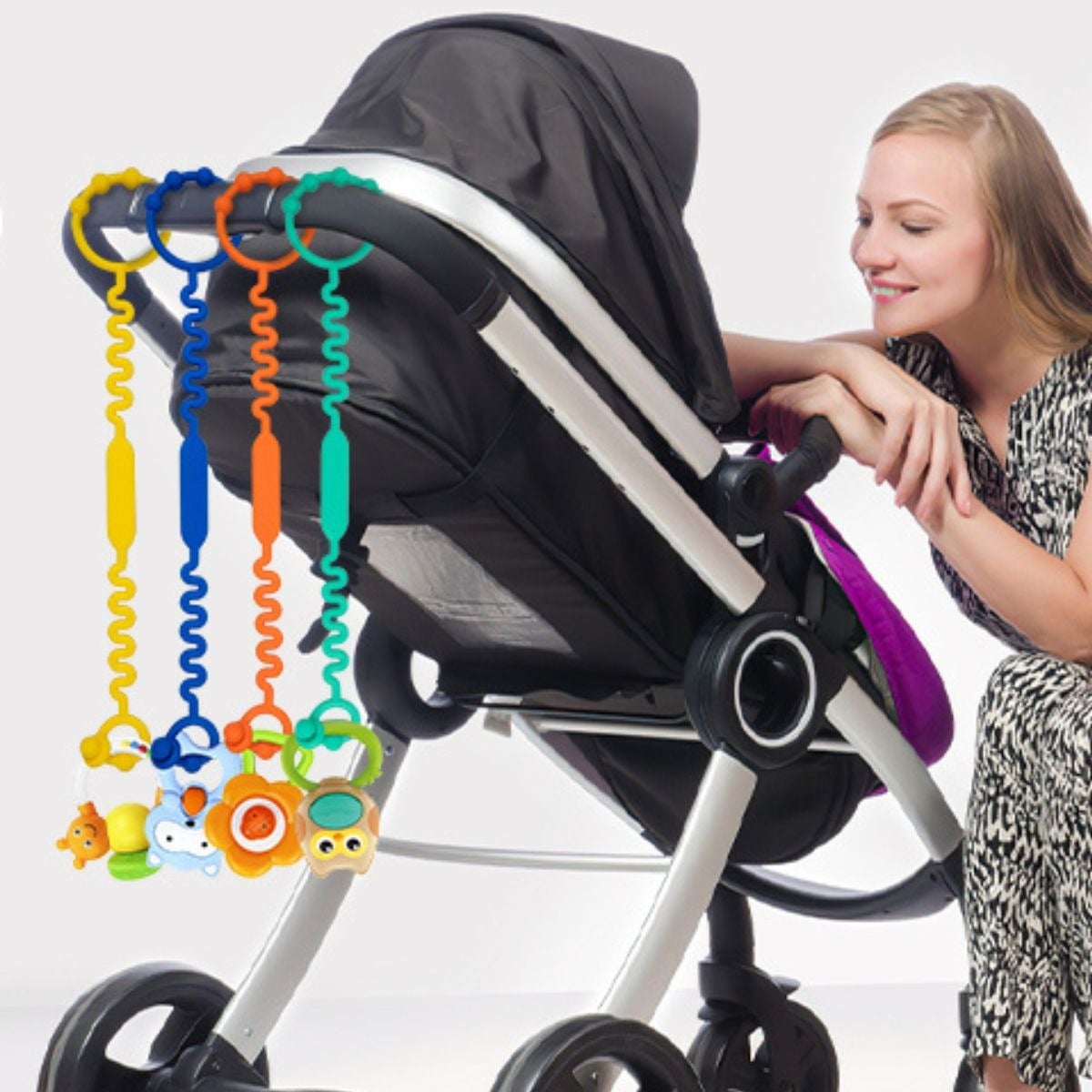 SET 3 CADENA DE SILICONA PORTAMAMADERA PORTACHUPETE BEBE LAU - 3