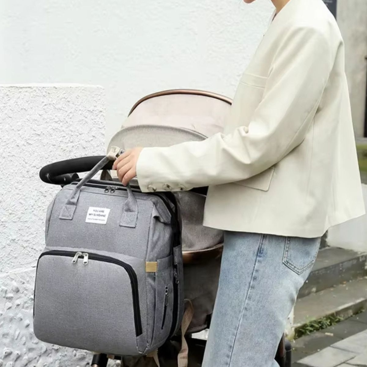 MOCHILA 4 EN 1 PARA VIAJE PASEO CON CAMBIADOR BEBE LAU - 7