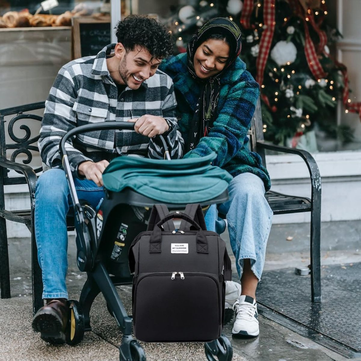 MOCHILA 4 EN 1 PARA VIAJE PASEO CON CAMBIADOR BEBE LAU - 9