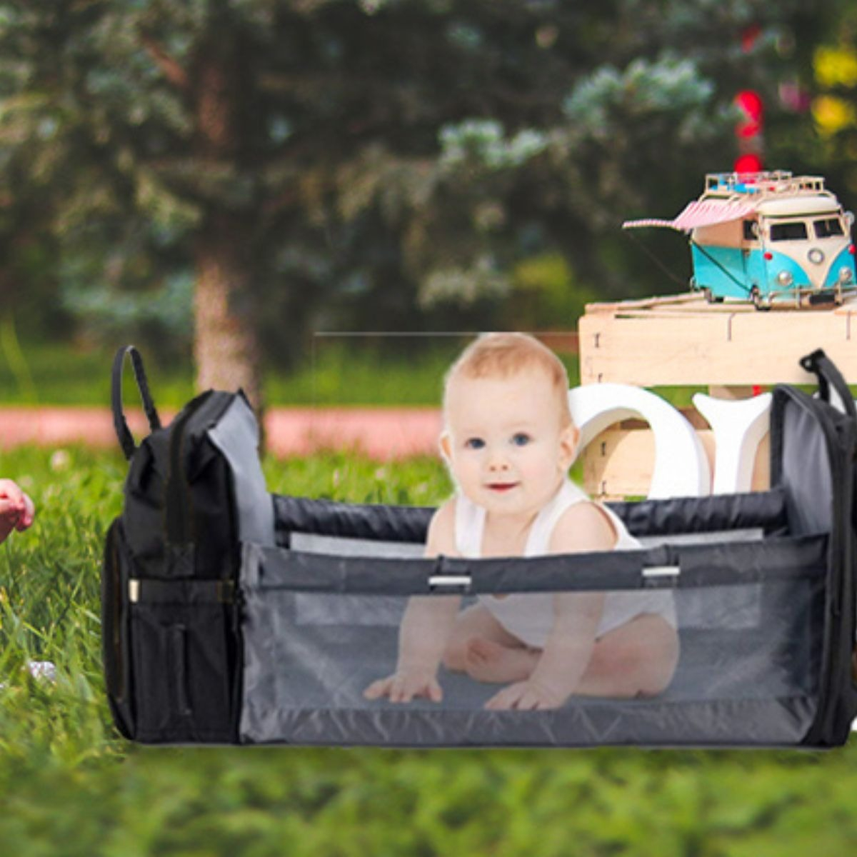 MOCHILA 4 EN 1 PARA VIAJE PASEO CON CAMBIADOR BEBE LAU - 10