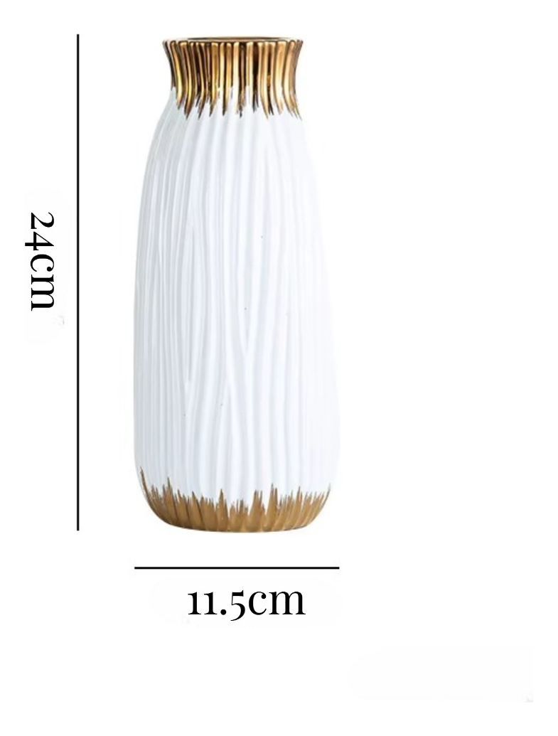 FLORERO JARRÓN CILÍNDRICO DECORATIVO MODERNO HOGAR 24CM JHN - 2