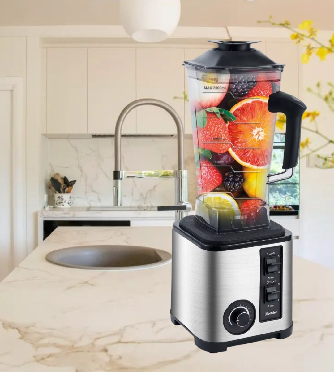 LICUADORA MEZCLADORA 2.5L MULTIFUNCIONAL COCINA HOGAR JHN - 2