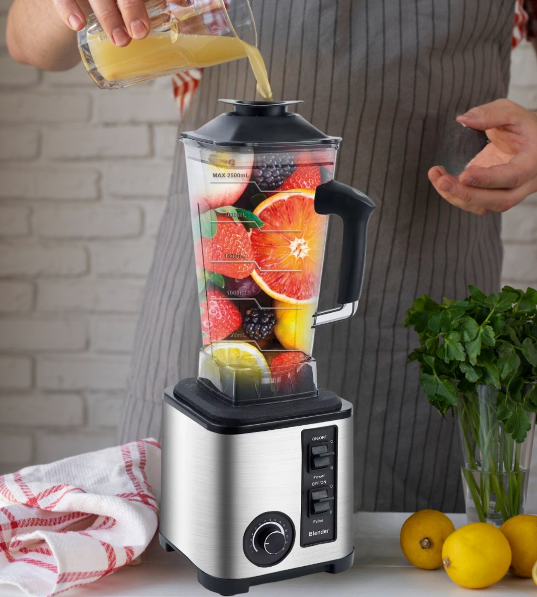 LICUADORA MEZCLADORA 2.5L MULTIFUNCIONAL COCINA HOGAR JHN - 6