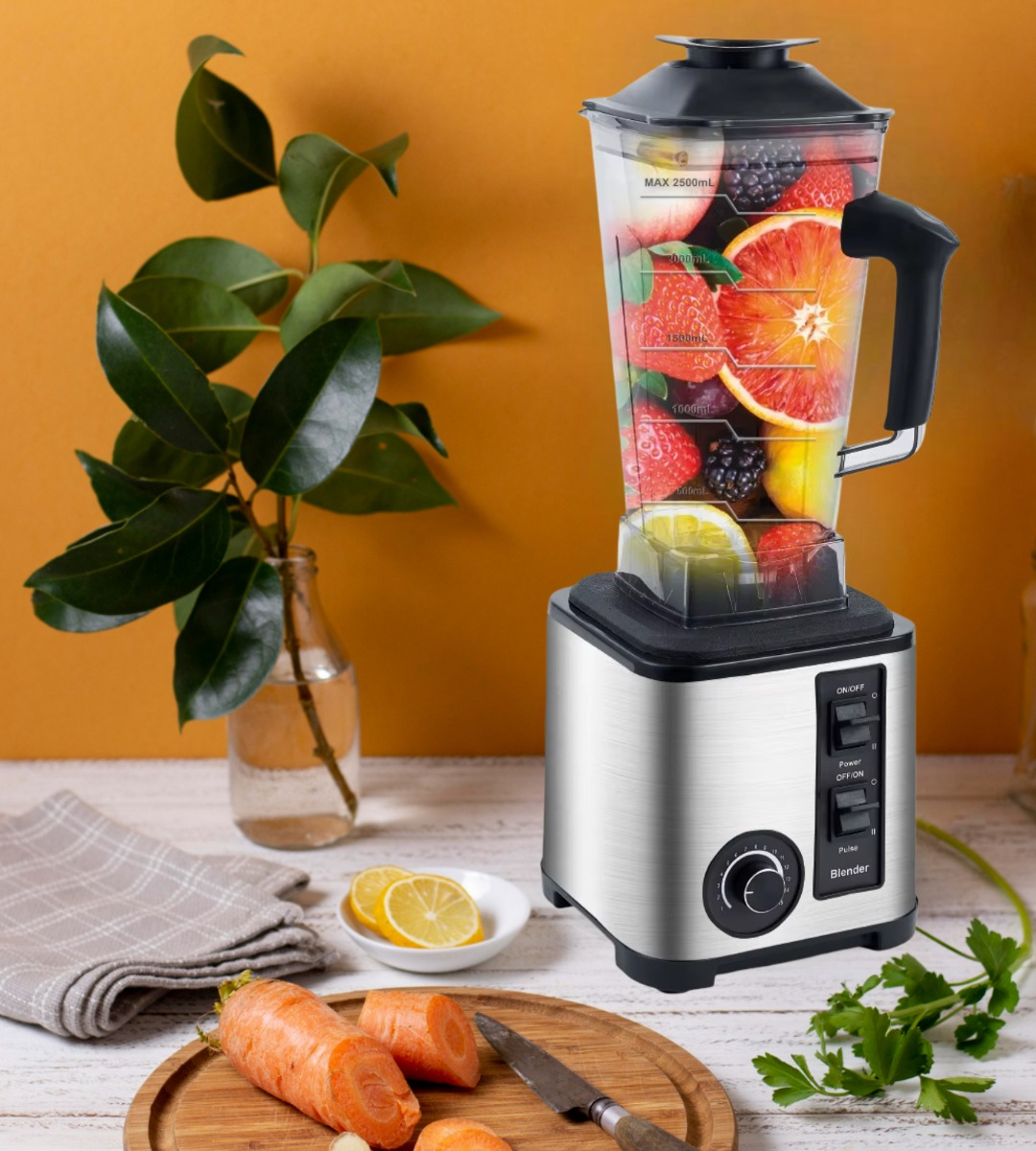 LICUADORA MEZCLADORA 2.5L MULTIFUNCIONAL COCINA HOGAR JHN - 8