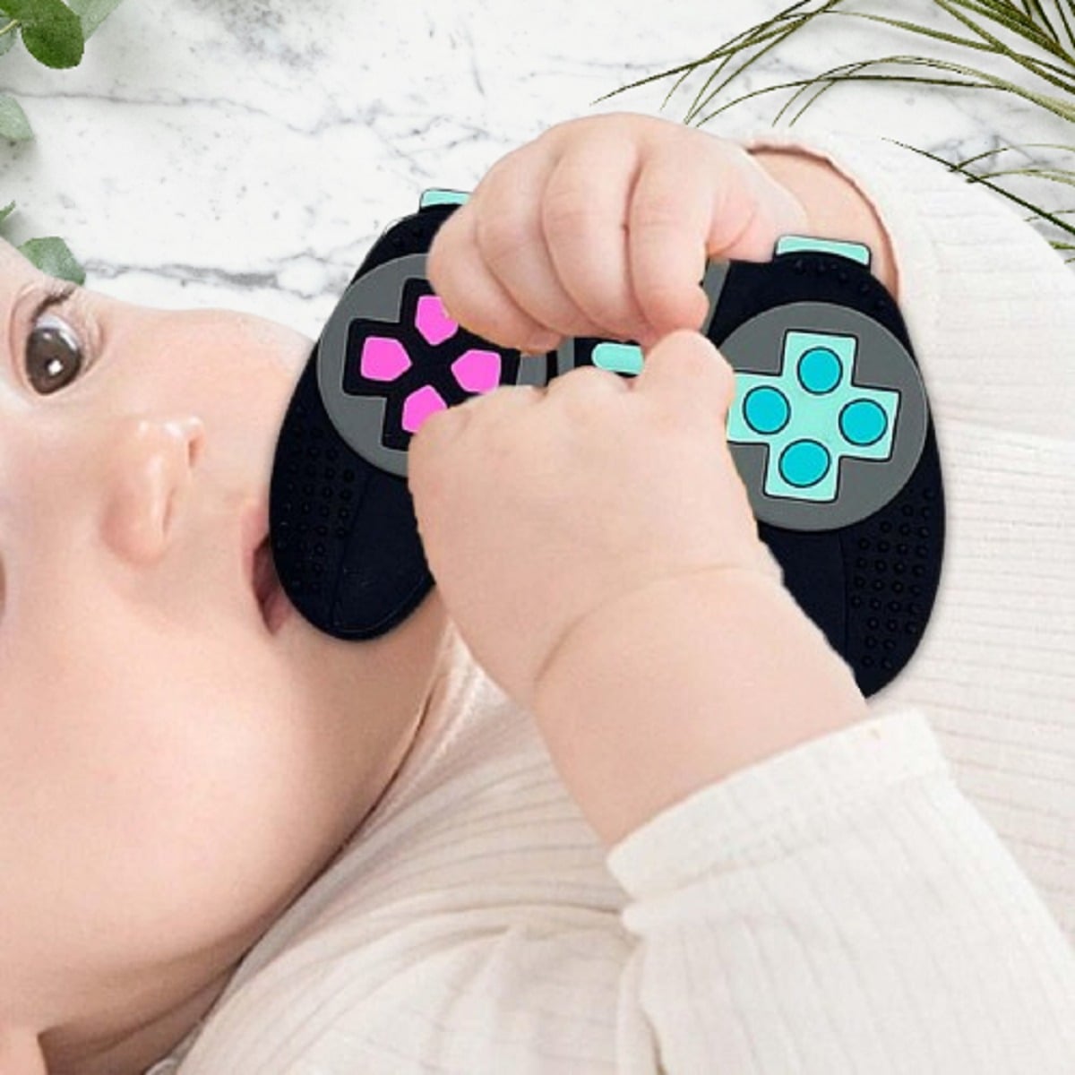 SET 3 MORDEDOR SILICONA FORMA CONTROL JOYSTICK BEBES LAU - 2