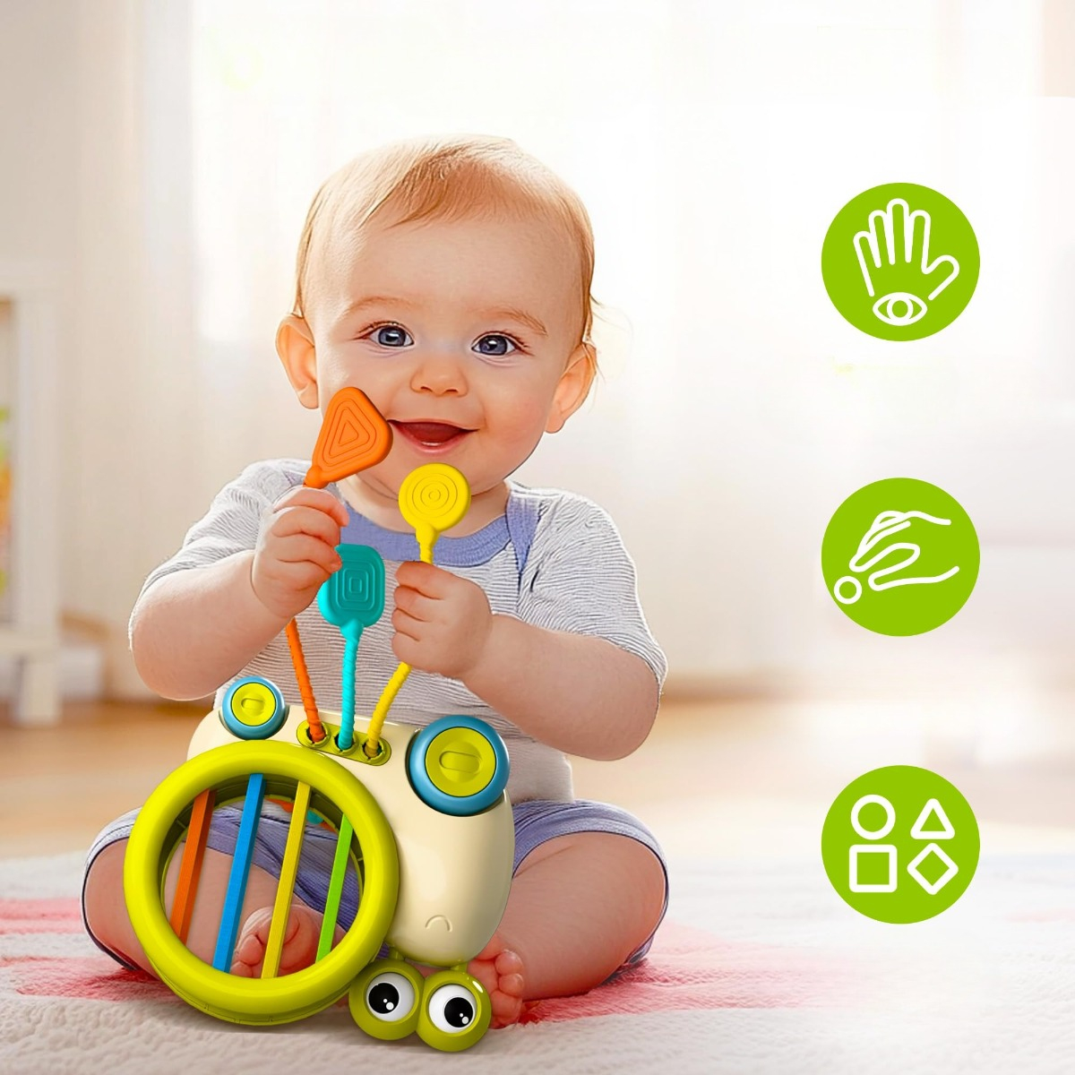 JUGUETE CARACOL BLOQUE LETRAS HABILIDAD MOTORA BEBES LAU - 10
