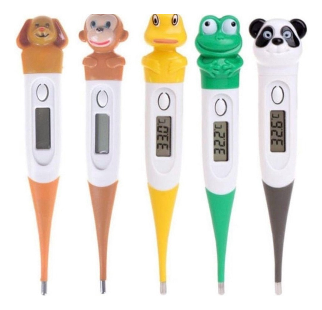 SET 4 TERMOMETROS DIGITAL LCD DIBUJOS BEBES HOGAR LAU - 1