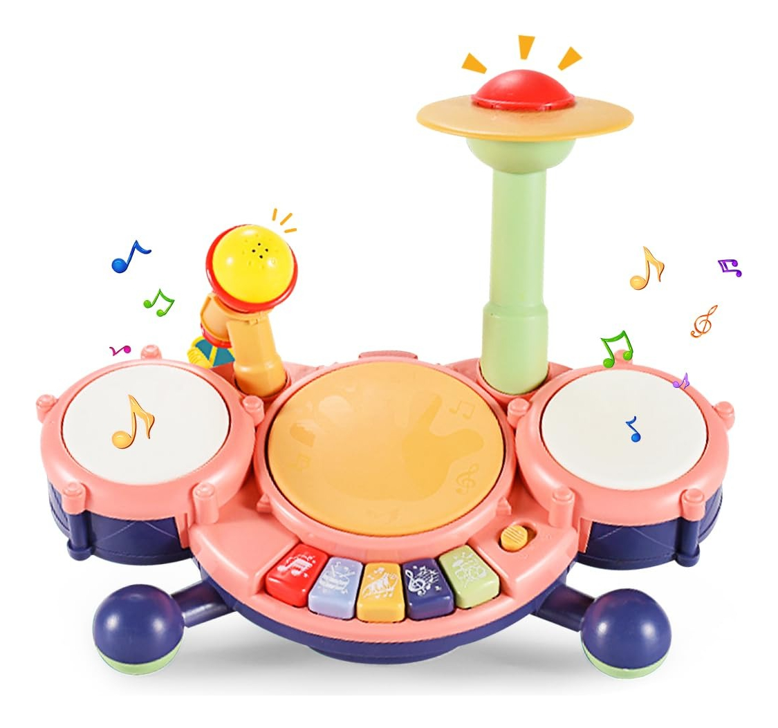 JUGUETE JUEGO FORMA CANGREJO BATERIA MUSICAL BEBES LAU - 1