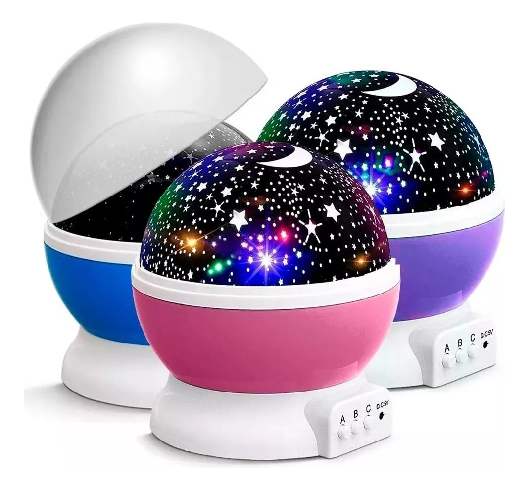 PROYECTOR ROTATORIA CIELO ESTRELLAS NOCHE ALUMBRA BEBE LAU - 1