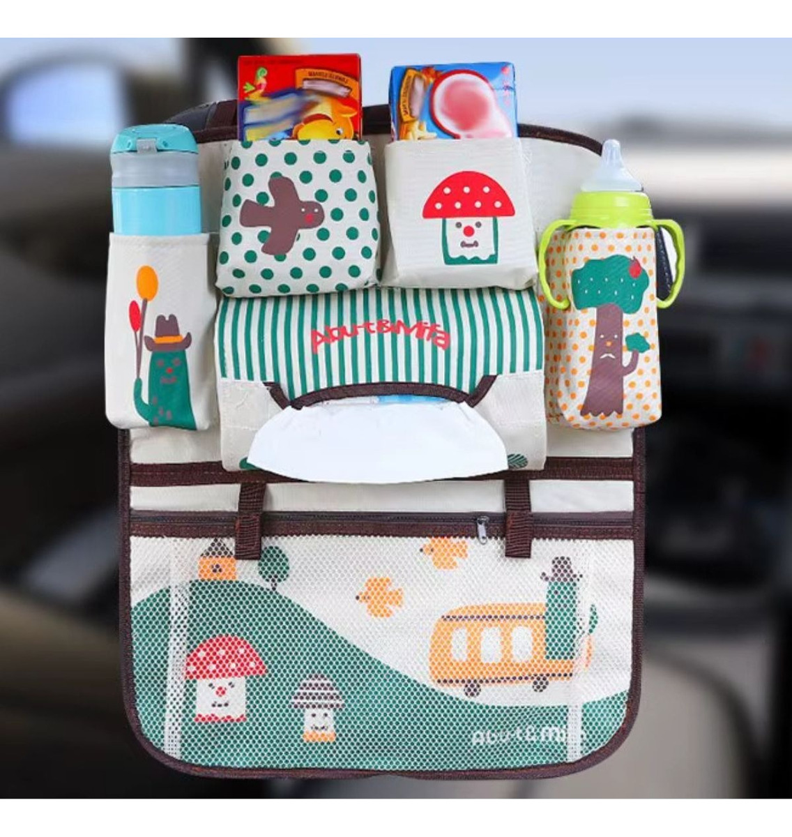 ORGANIZADOR DE ASIENTO TRASERO DE AUTO DIBUJOS ANIMADOS LAU - 2