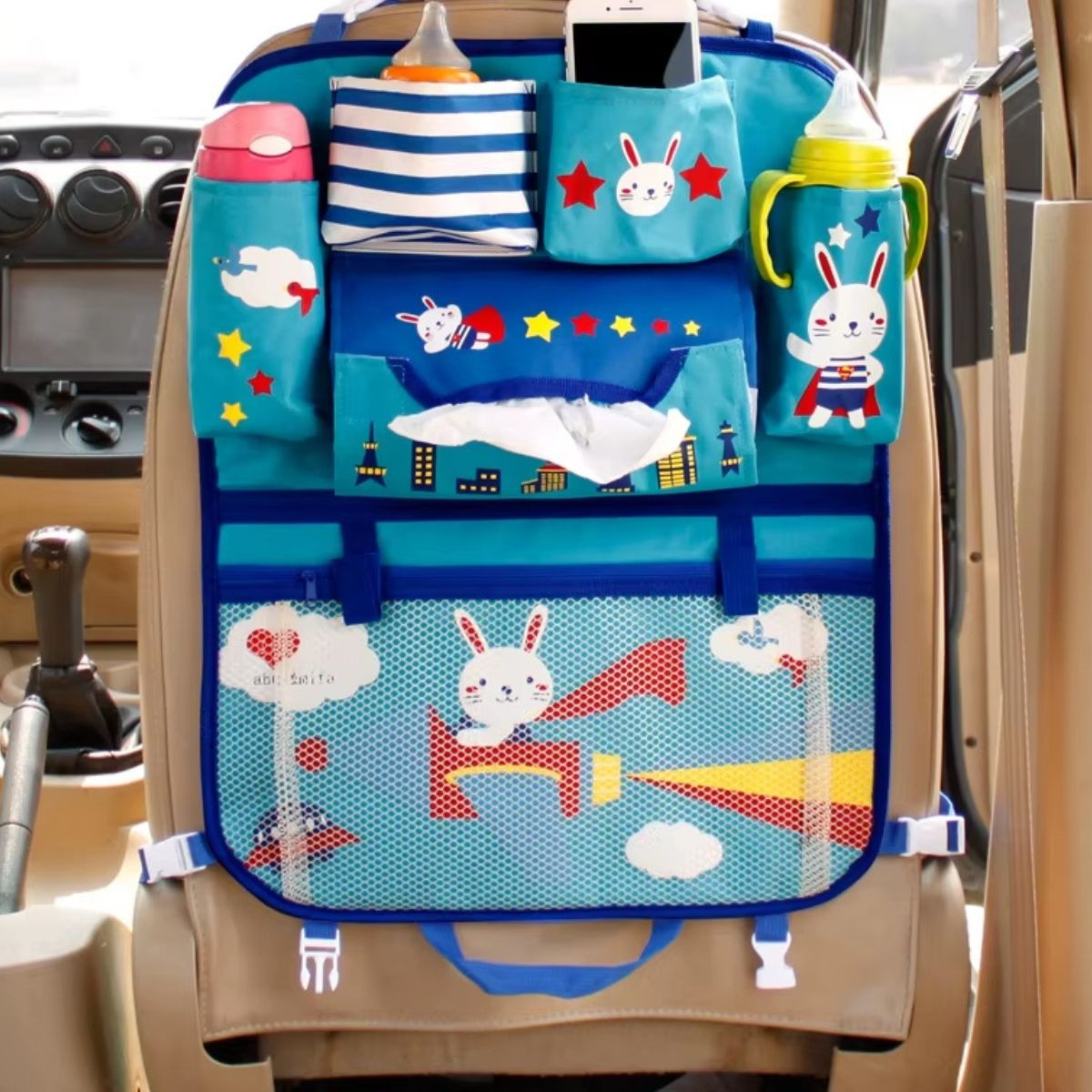 ORGANIZADOR DE ASIENTO TRASERO DE AUTO DIBUJOS ANIMADOS LAU - 9