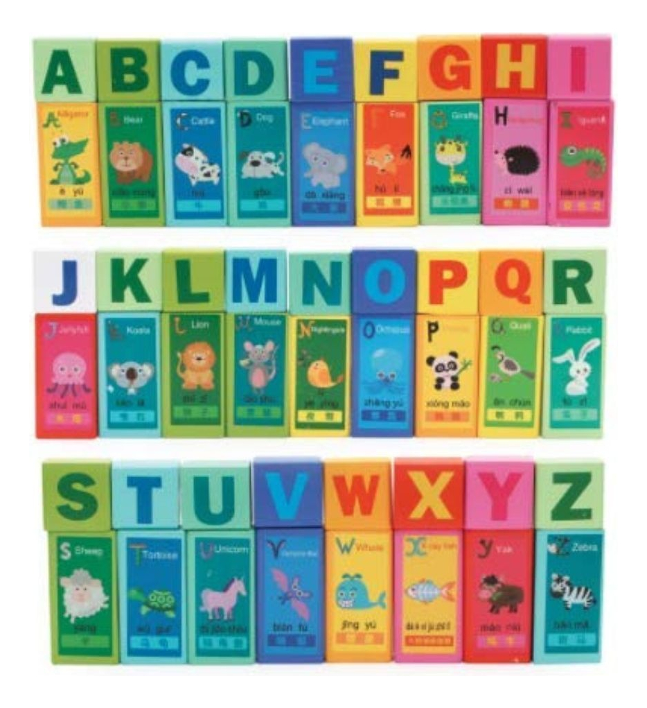 SET DE BLOQUES MADERA PARA ARMAR CONSTRUCCION EDUCATIVO LAU - 5