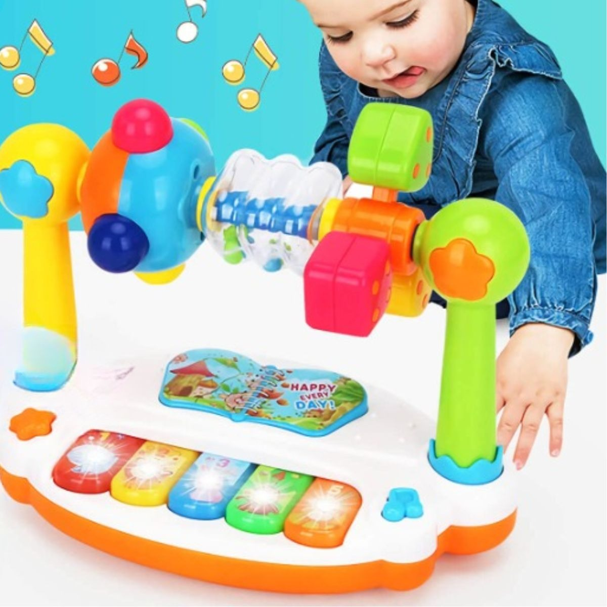 JUGUETE INTERACTIVO PIANO MUSICAL 4EN11 PARA BEBES LAU - 2