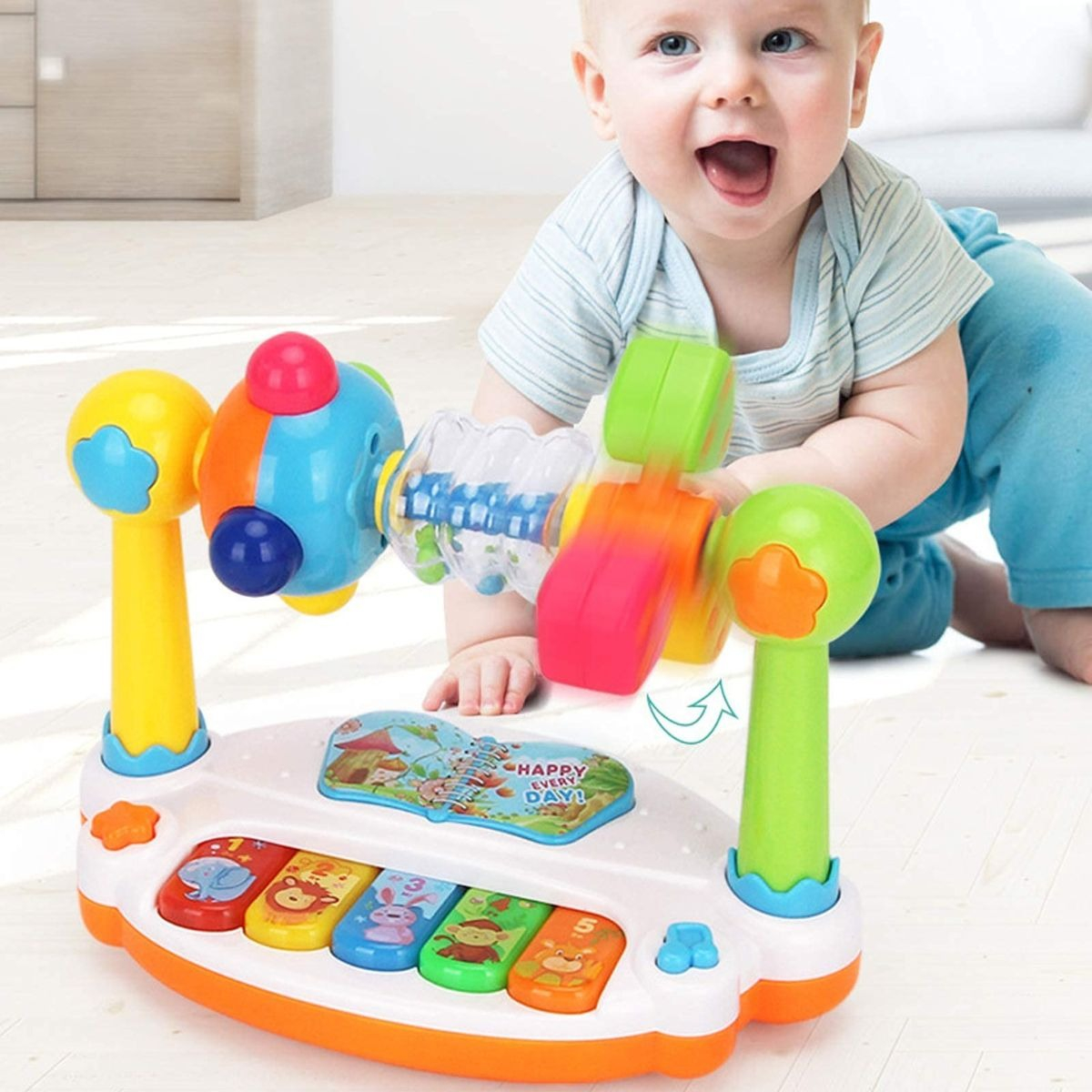JUGUETE INTERACTIVO PIANO MUSICAL 4EN11 PARA BEBES LAU - 7