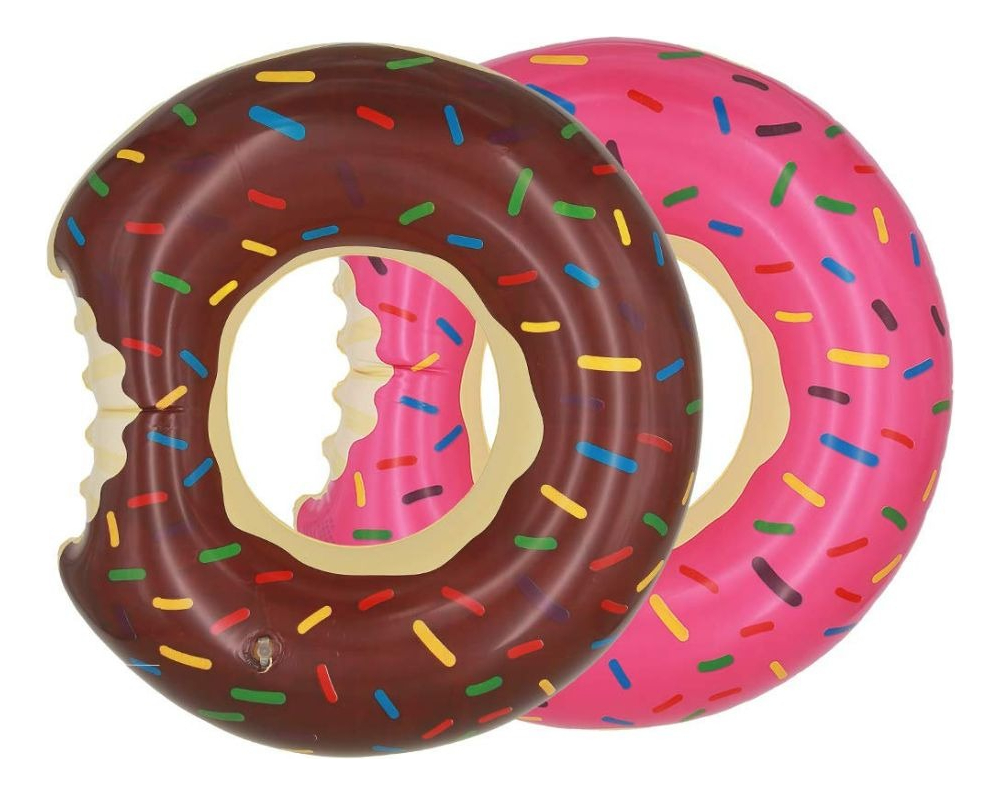 SET 3 FLOTADOR INFLABLE FORMA DONUT PARA PISCINA VERANO LAU - 1