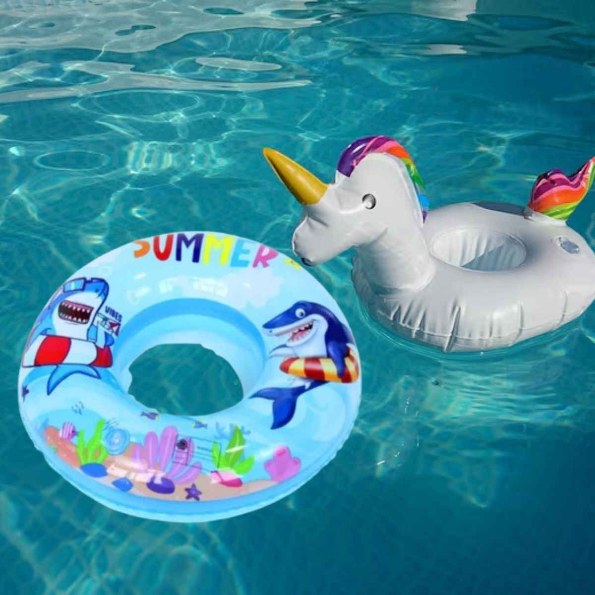 SET 3 FLOTADOR BOYA INFLABLE 80 CM NIÑOS PLAYA PISCINA LAU - 8