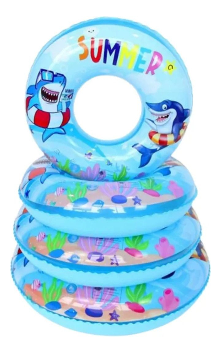 SET 3 FLOTADOR BOYA INFLABLE 80 CM NIÑOS PLAYA PISCINA LAU - 9