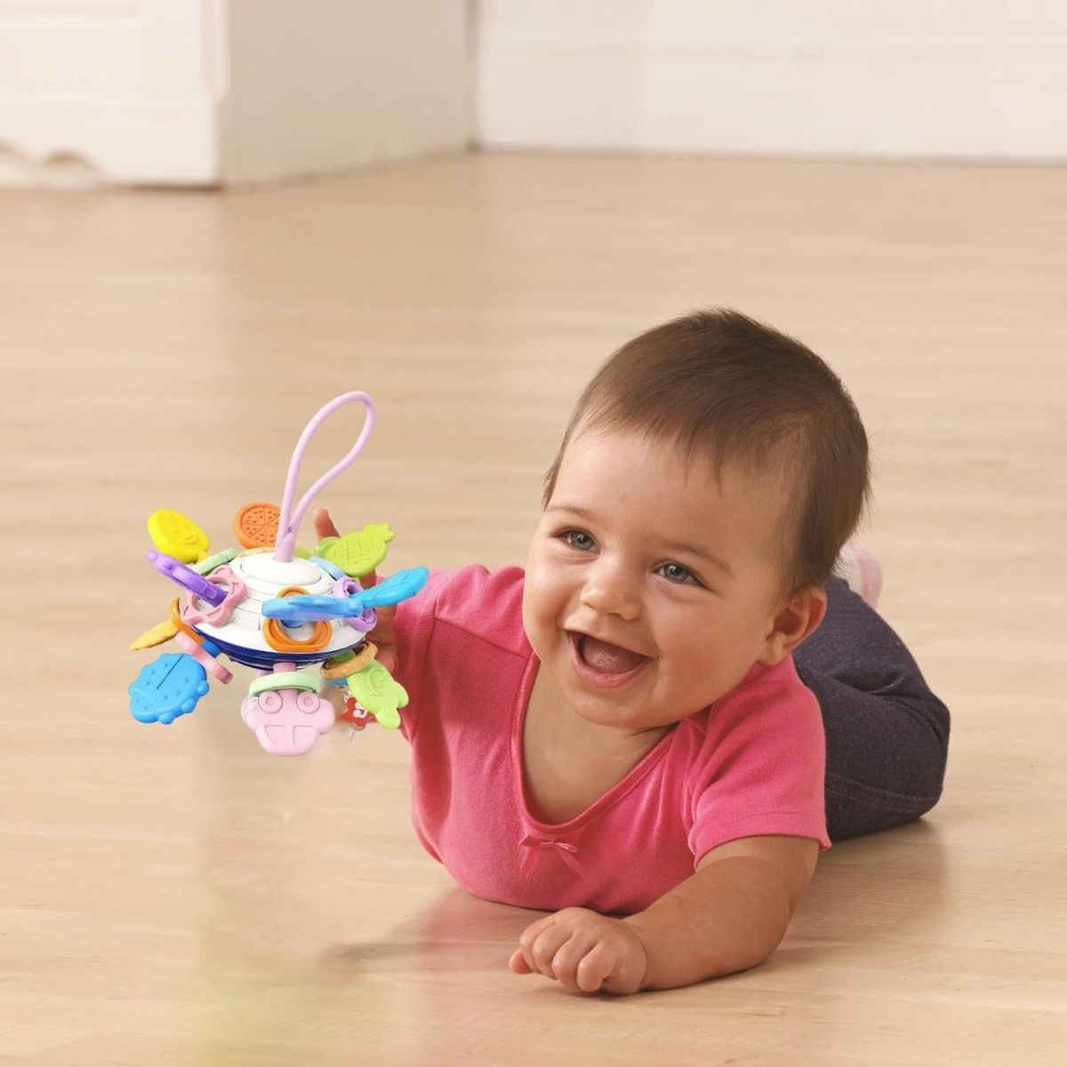 SONAJERO GIRATORIO SILICONA SENSORIAL PARA BEBE LAU - 2