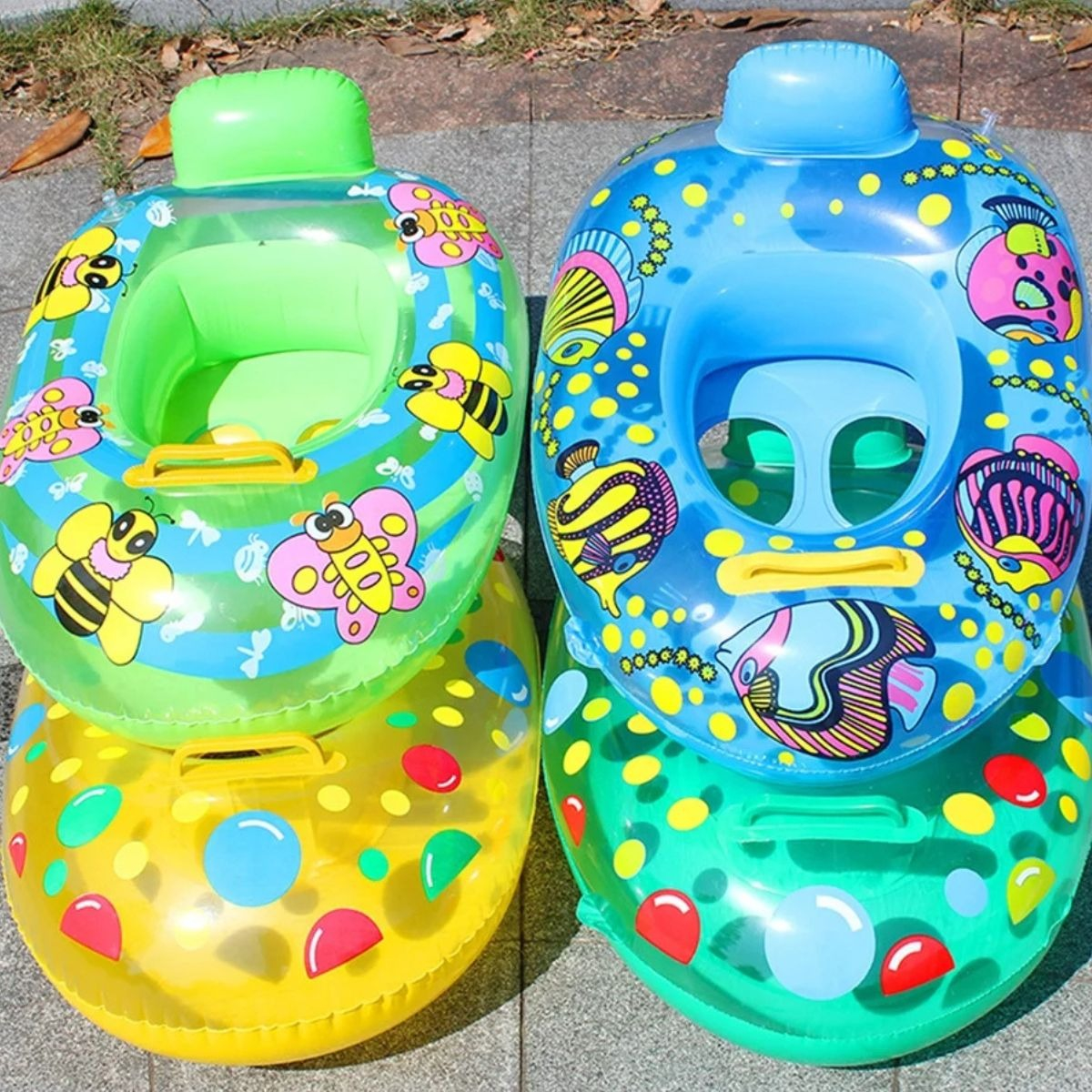 SET 3 FLOTADOR INFLABLE DE PISCINA PLEGABLE NIÑOS VERANO LAU - 7