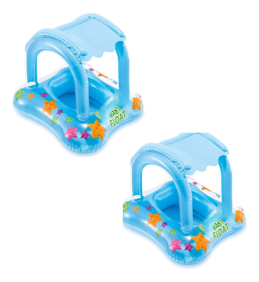 INFLABLE FLOTADOR PARA BEBE CON TECHO PISCINA PLAYA LAU - 7