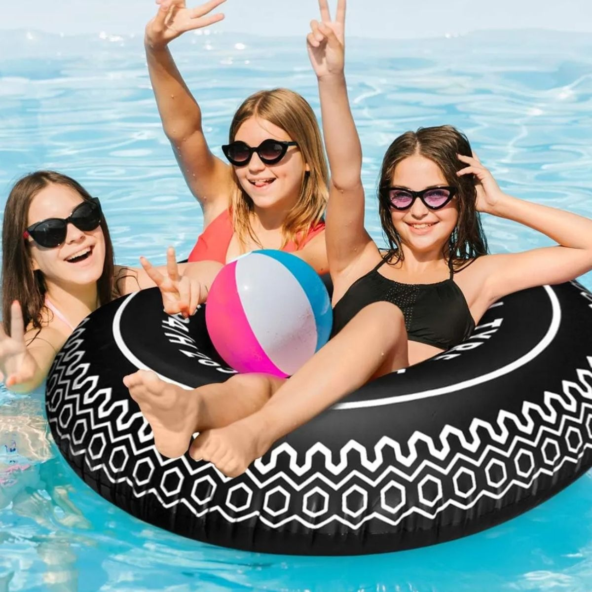 SET 2 FLOTADOR INFLABLE 90 CM DIVERTIDO PLAYA PISCINA LAU - 3