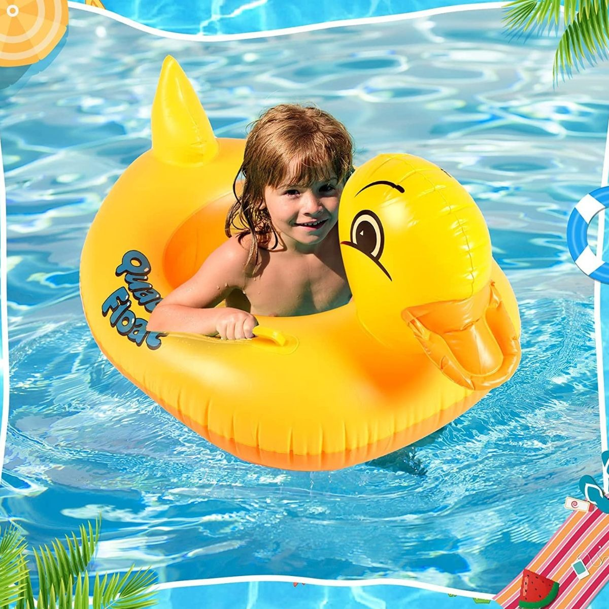 SET 3 FLOTADOR INFLABLE FORMA DE PATO PARA BEBE LAU - 4