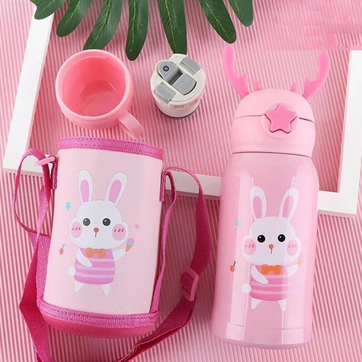 BOTELLA DE AGUA CON PAJITA INFANTIL TERMICA NIÑOS LAU - 7