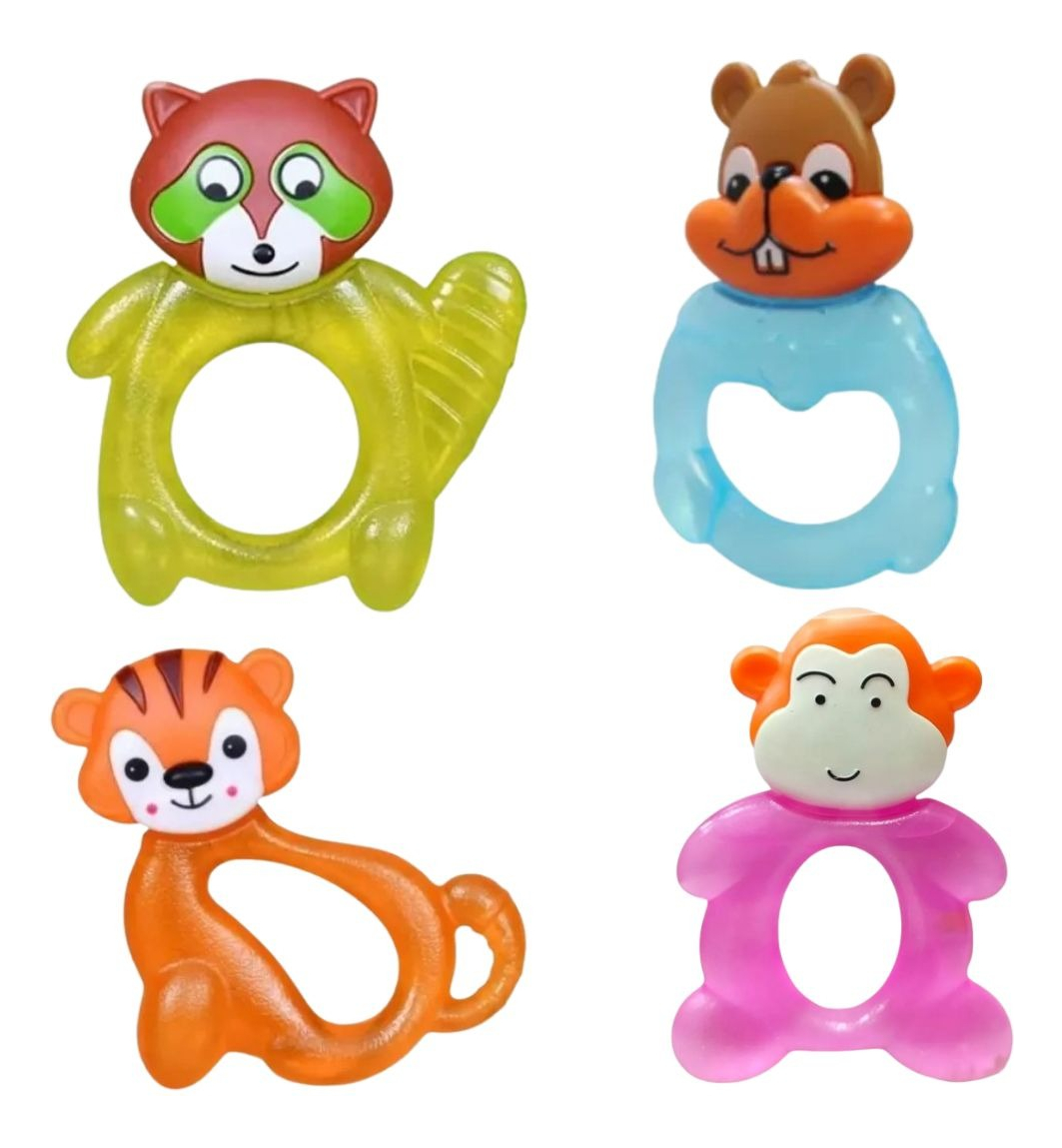 SET 6 MORDEDORES RASCA ENCIAS FORMA DE ANIMALES BEBE LAU - 6