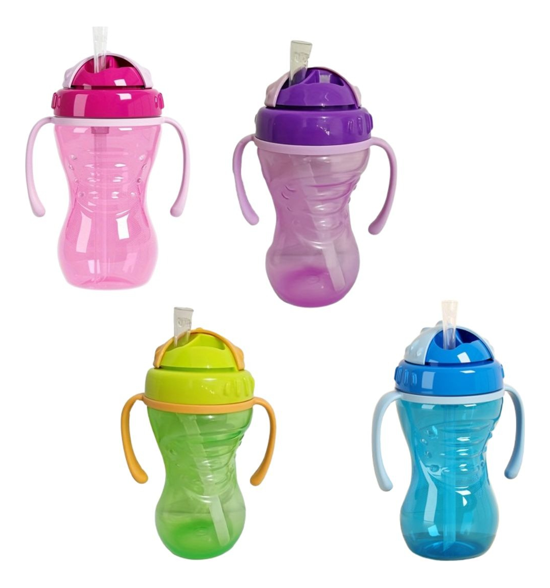 SET 2 VASOS ENTRENADOR CON PAJILLA CON ASA PARA BEBE LAU - 7
