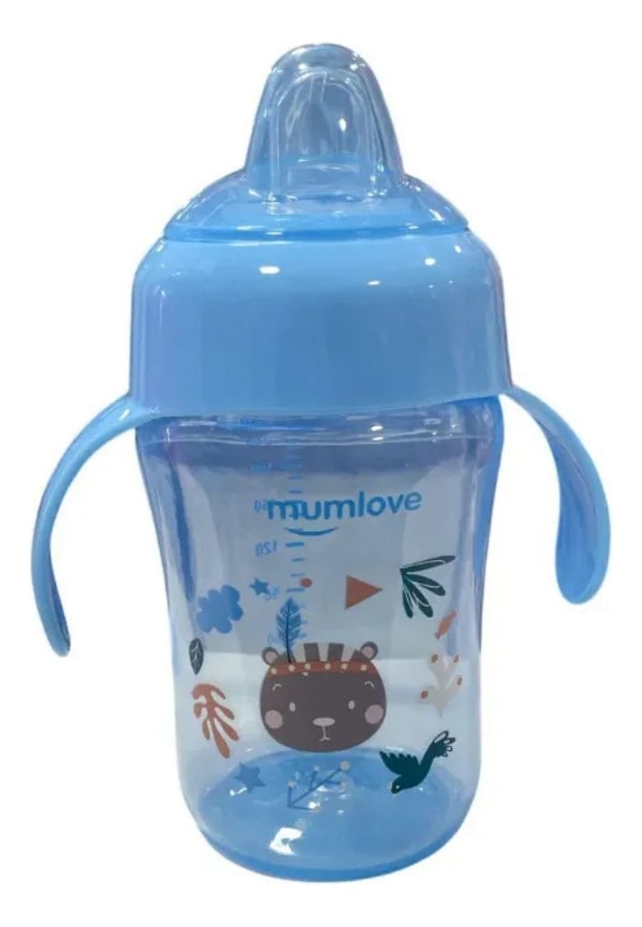 SET 2 VASOS DE TRANSICION SILICONA ANTIDERRAME NIÑOS LAU - 1
