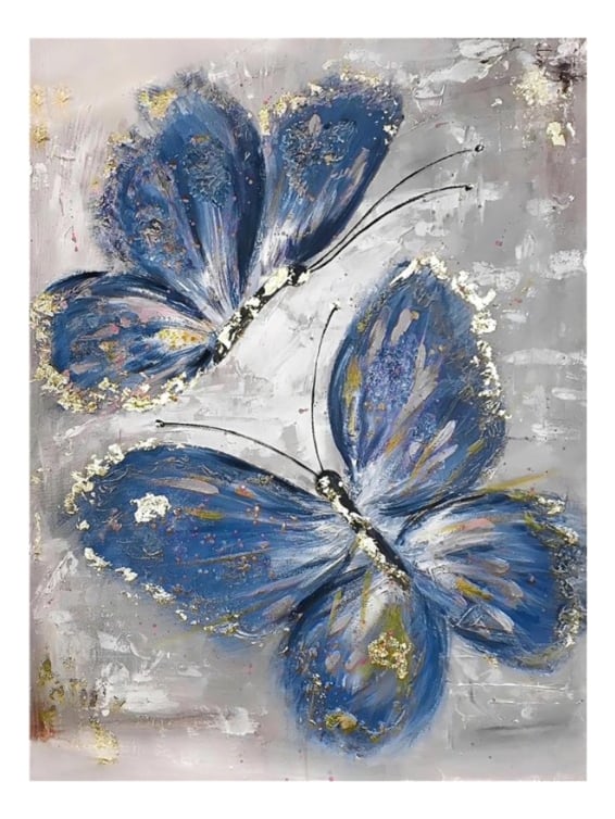 CUADRO DECORATIVO PARED MARIPOSAS ABSTRACTAS HOGAR JHN - 1