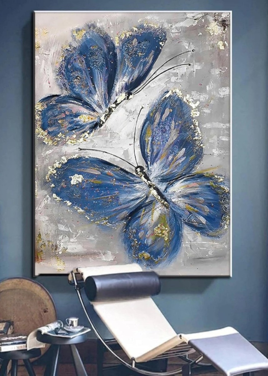 CUADRO DECORATIVO PARED MARIPOSAS ABSTRACTAS HOGAR JHN - 7