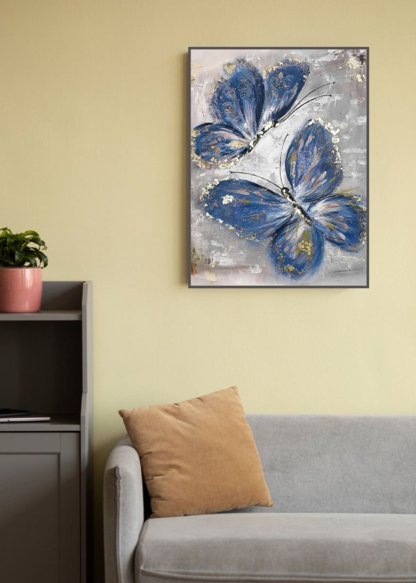 CUADRO DECORATIVO PARED MARIPOSAS ABSTRACTAS HOGAR JHN - 10
