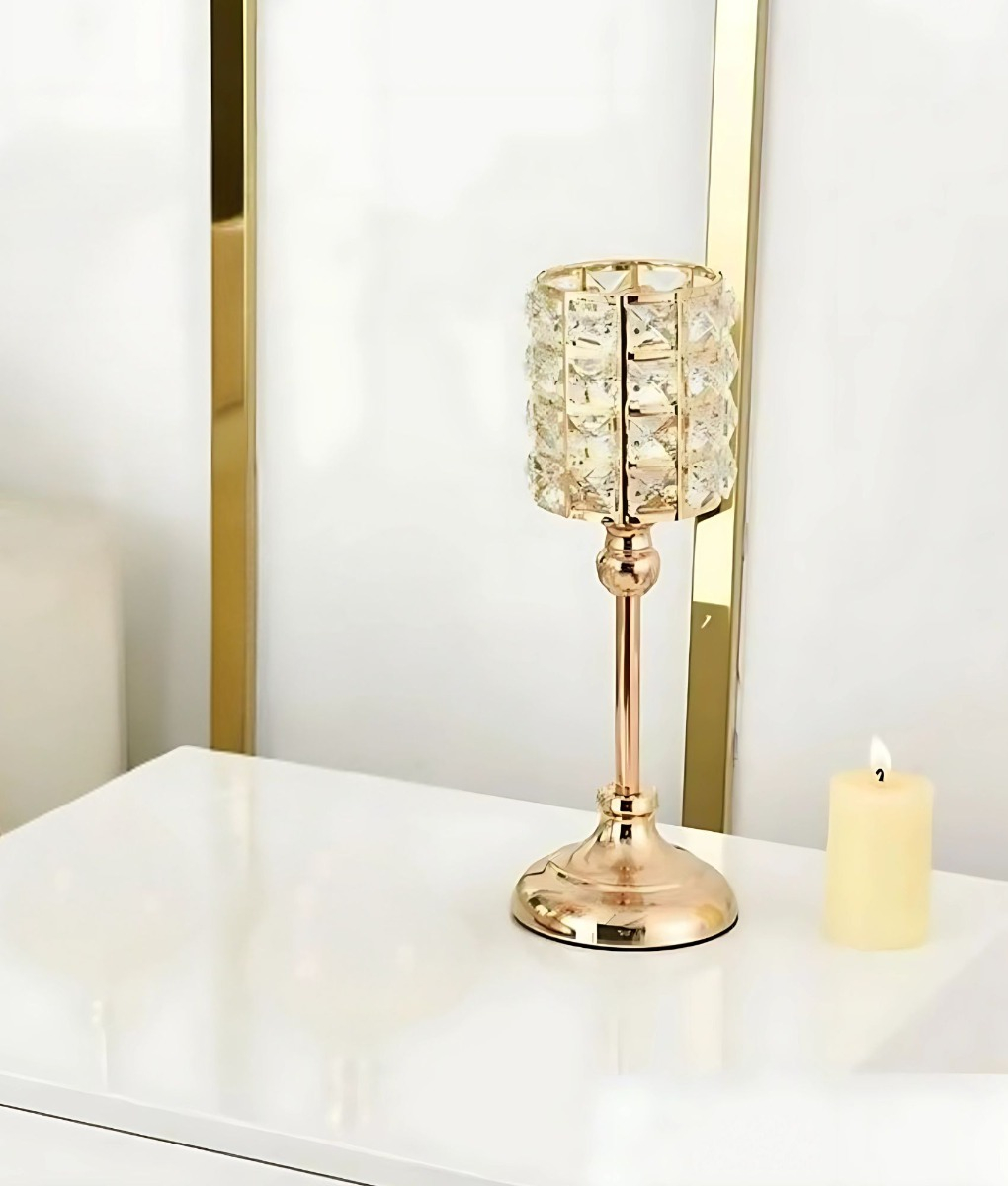 PORTAVELAS CANDELABRO DECORATIVO BRILLANTE MODERNO MESA JHN - 9