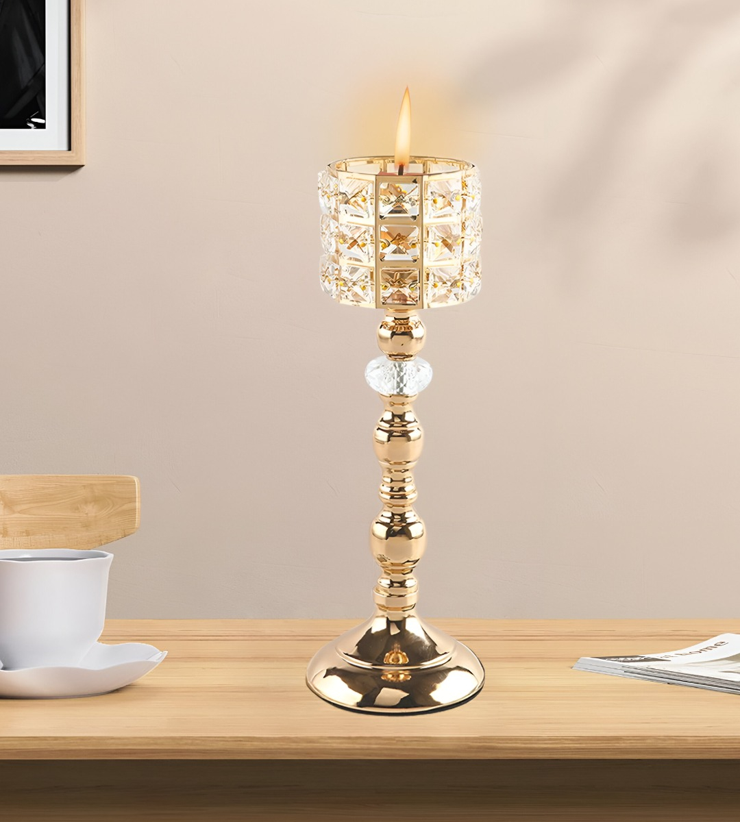 PORTAVELAS CANDELABRO DECORATIVO MODERNO MOSAICO JHN - 6