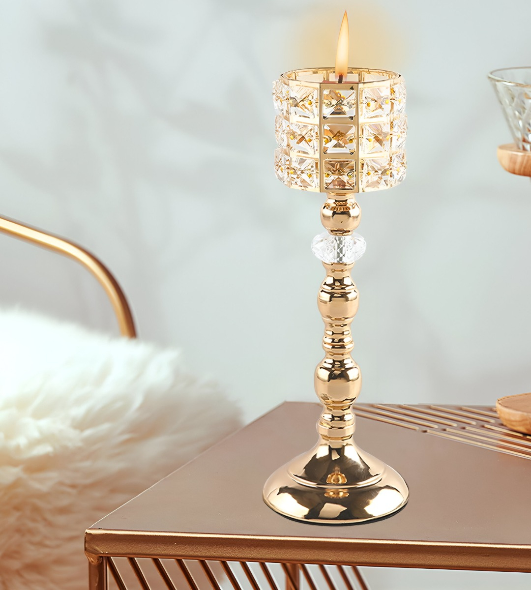 PORTAVELAS CANDELABRO DECORATIVO MODERNO MOSAICO JHN - 9