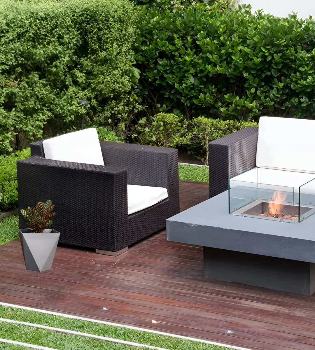 SET 6 MACETERO GEOMÉTRICO PATRÓN HEXAGONAL MODERNO JHN - 8