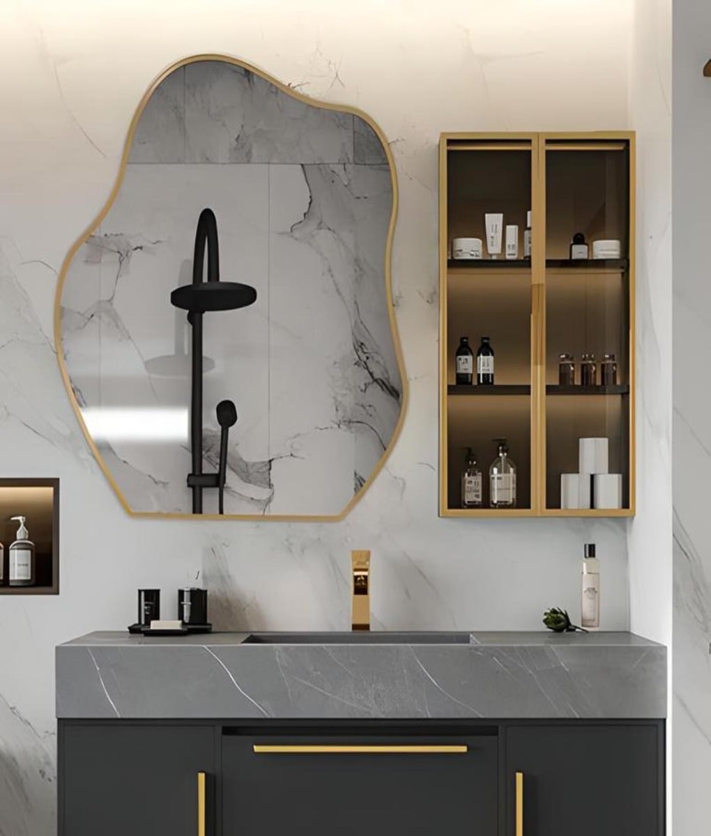 ESPEJO IRREGULAR DECORATIVO PARED MODERNO ASIMÉTRICO JHN - 5