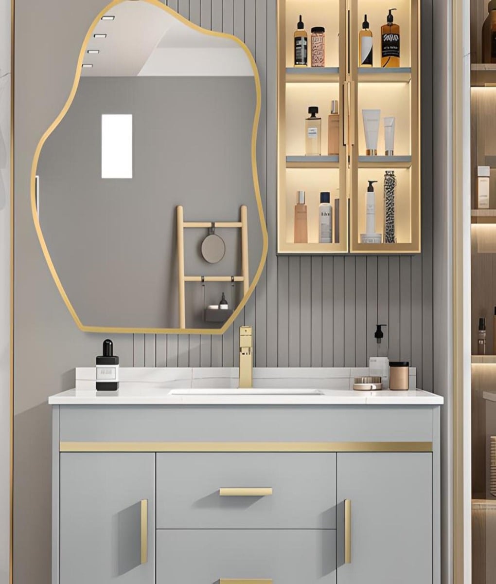 ESPEJO IRREGULAR DECORATIVO PARED MODERNO ASIMÉTRICO JHN - 8
