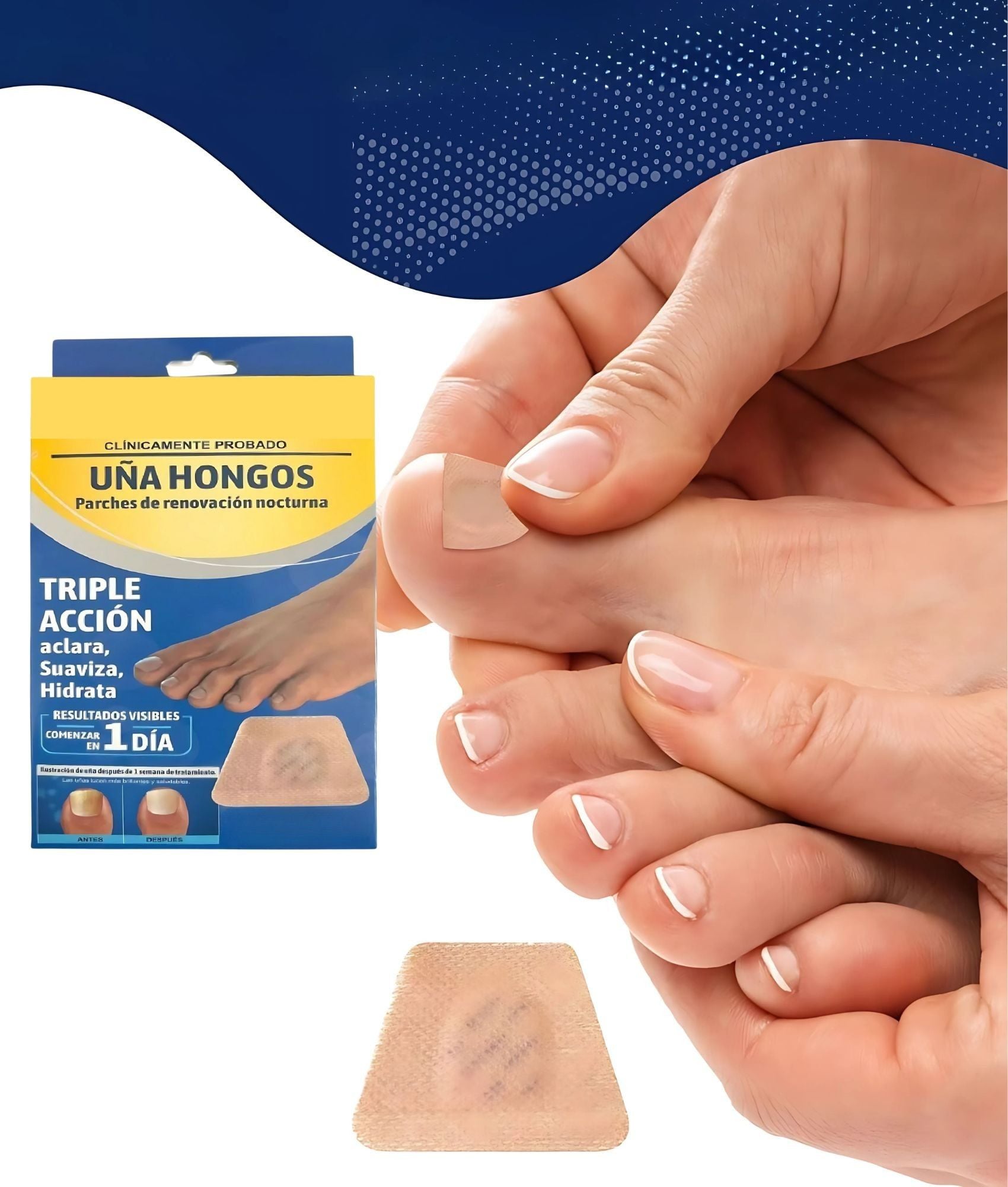PARCHE RENOVACIÓN NOCTURNA HONGOS UÑAS PACK JHN - 4