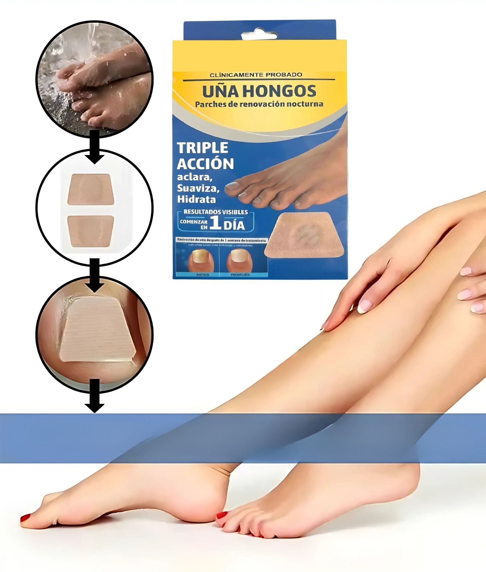 PARCHE RENOVACIÓN NOCTURNA HONGOS UÑAS PACK JHN - 8