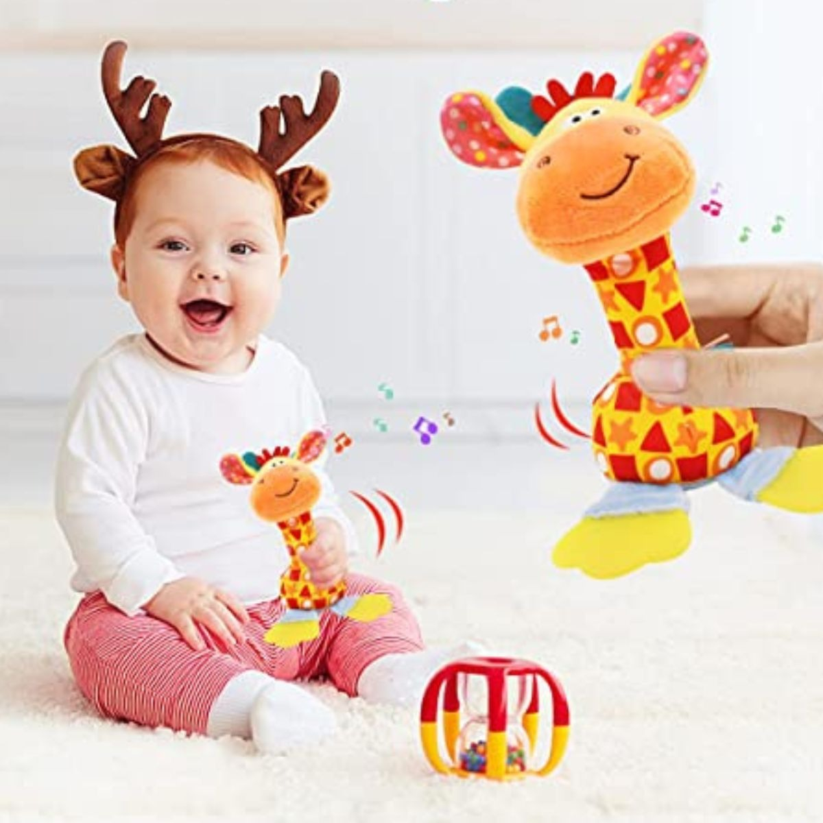 SET 2 SONAJEROS PELUCHE BABY ESTIMULA SENSORIAL LAU - 6