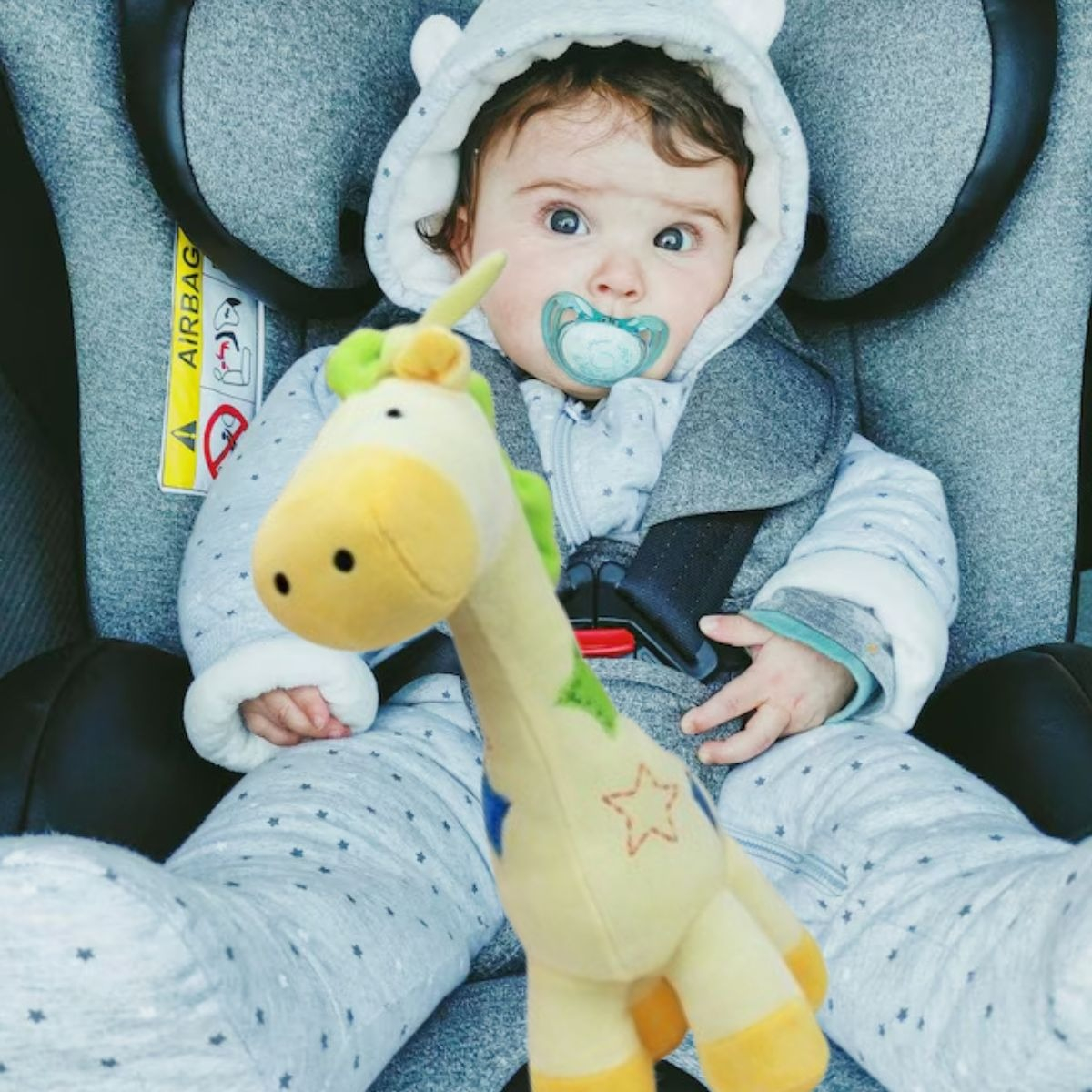SONAJERO PELUCHE JIRAFA SENSORIAL MUSICAL ESTIMULA BEBE LAU - 7