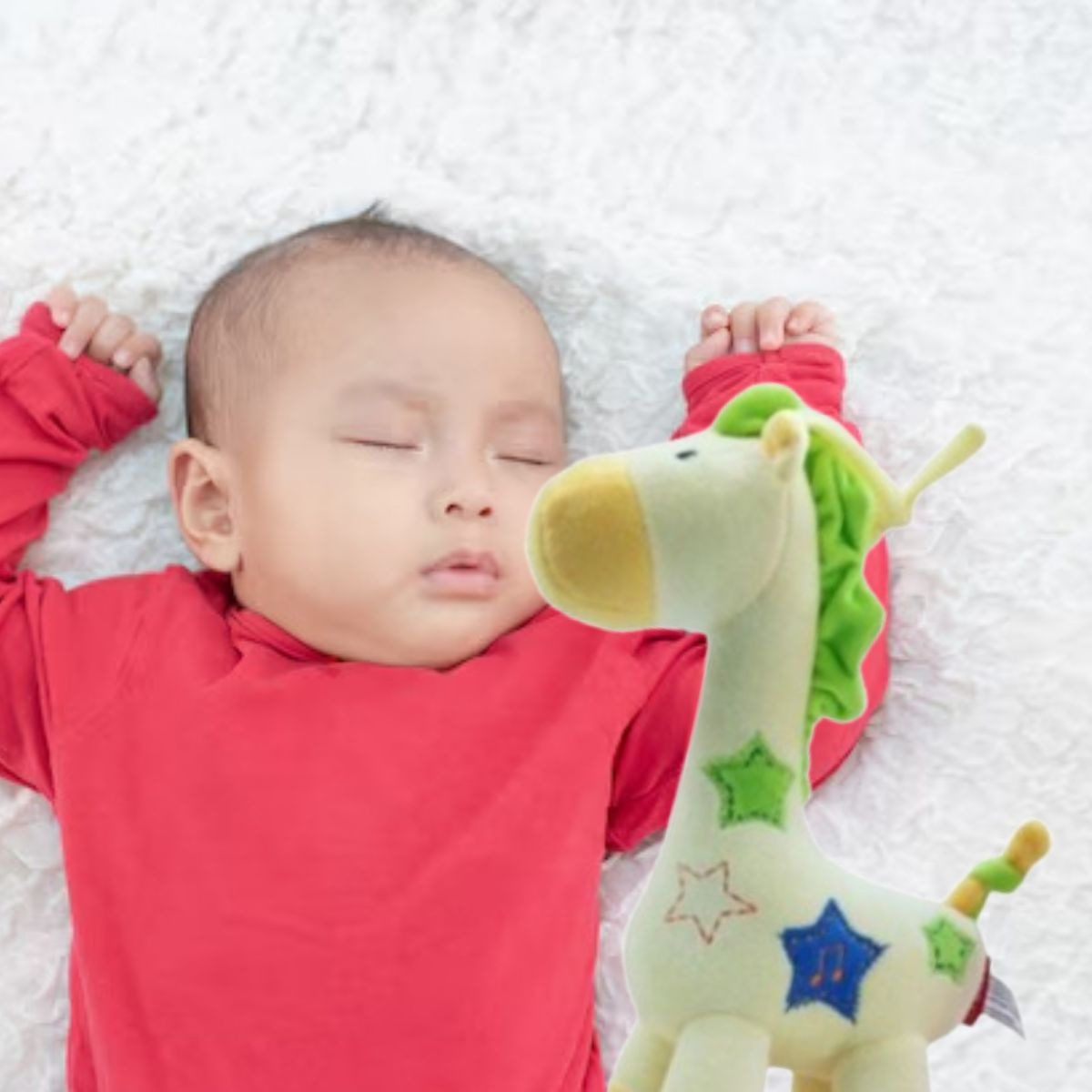 SONAJERO PELUCHE JIRAFA SENSORIAL MUSICAL ESTIMULA BEBE LAU - 8