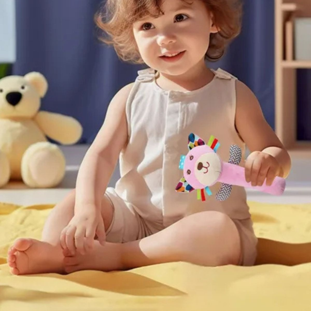 SET 3 SONAJEROS PELUCHE JUGUETES SENSORIAL BEBE LAU - 3